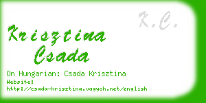 krisztina csada business card